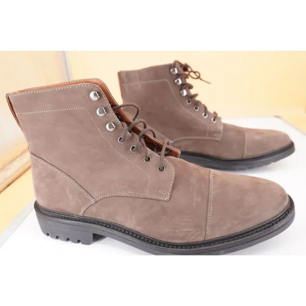 Allen Edmonds Briggs Suede Hiking Boots Size 13 New Grey Military $475 Lug